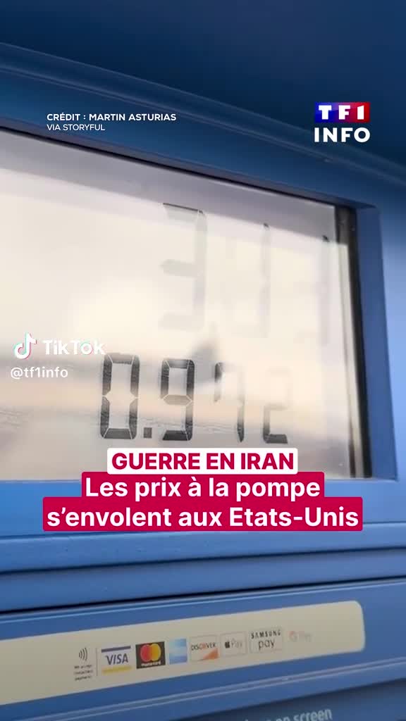 🔴 Guerre en Iran : les prix à la pompe s’envolent aux États-Unis ⛽️ Dans certaines stations-service de l’Ouest américain. thumbnail